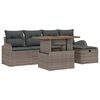 vidaXL Ensemble de canap&eacute; de jardin 6 pc Gris polyrotin