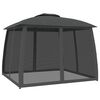 vidaXL Tonnelle avec double toit et parois en filet anthracite acier
