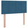 vidaXL Lit avec rangement et LED Bleu fonc&eacute; 100 x 200 cm Velours