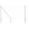 vidaXL Cl&ocirc;ture avec poteaux Argent 1 x 50 m Acier recouvert de PVC