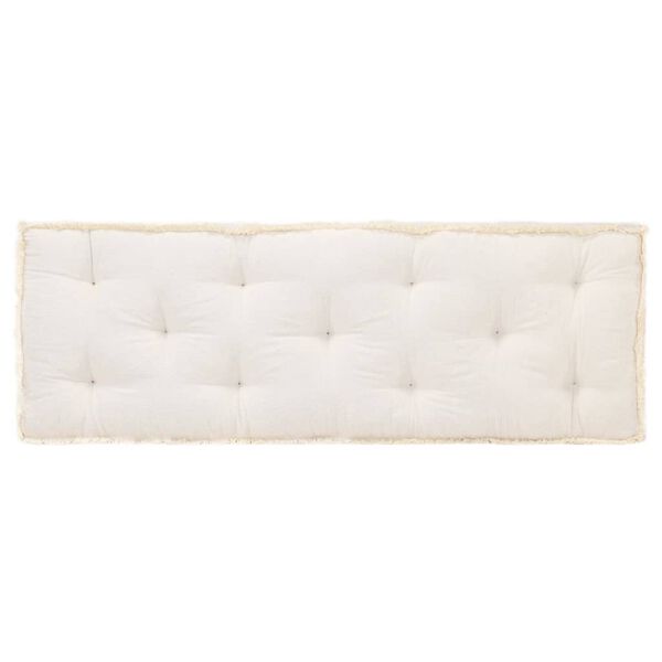 vidaXL Coussin de canap&eacute; palette Beige 120x40x7 cm