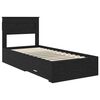 vidaXL Cadre de lit Ch&ecirc;ne noir 90 x 200 cm Bois d'ing&eacute;nierie
