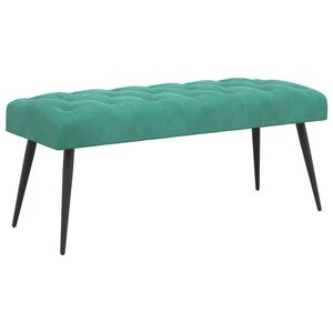 vidaXL Banc avec capitonnage bouton Turquoise 110 x 40 x 46 cm Velours