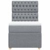 vidaXL Sommier &agrave; lattes de lit avec matelas Gris clair 90x200 cm Tissu
