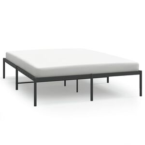 vidaXL Cadre de lit m&eacute;tal sans matelas noir 140x200 cm