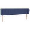vidaXL T&ecirc;te de lit avec oreilles Bleu 203x23x78/88 cm Tissu