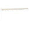 vidaXL Auvent r&eacute;tractable cr&egrave;me 5x3 m tissu et aluminium