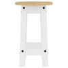 vidaXL Ensemble de bar 3 pcs blanc bois de pin massif