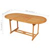 vidaXL Ensemble &agrave; manger de jardin 9 pcs Bois de teck massif