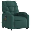 vidaXL Fauteuil de massage inclinable &eacute;lectrique Vert fonc&eacute; Tissu