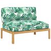 vidaXL Ensemble de Canap&eacute;s avec coussin Motif feuille 120 x 92 x 69 cm