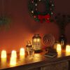 vidaXL Bougies &eacute;lectriques sans flamme &agrave; LED 25 pcs Blanc chaud