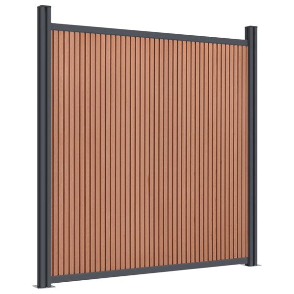 vidaXL Panneau de cl&ocirc;ture marron 872x186 cm WPC