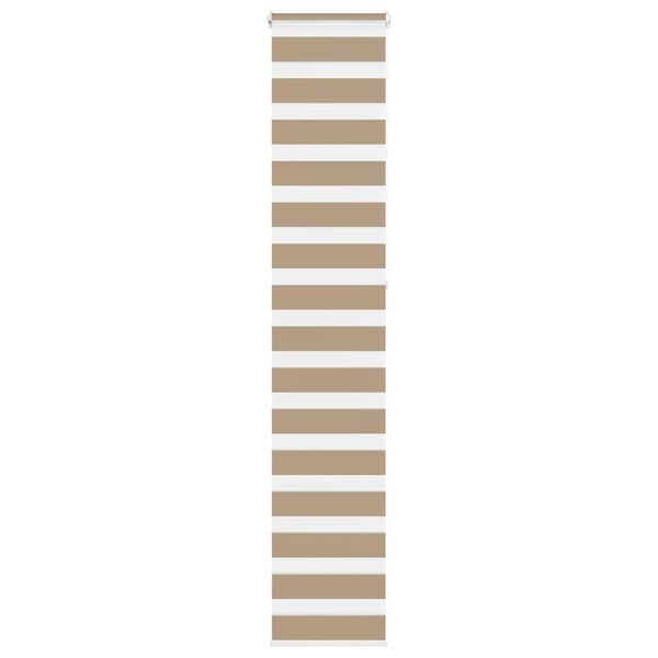 vidaXL Store z&egrave;bre marron sable largeur du tissu 35,9 cm polyester