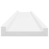 vidaXL &Eacute;tag&egrave;res murales 2 pcs Blanc 100x9x3 cm