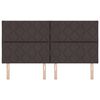 vidaXL T&ecirc;te de Lit en Tissu avec t&ecirc;te de lit Marron fonc&eacute; 180 cm tissu