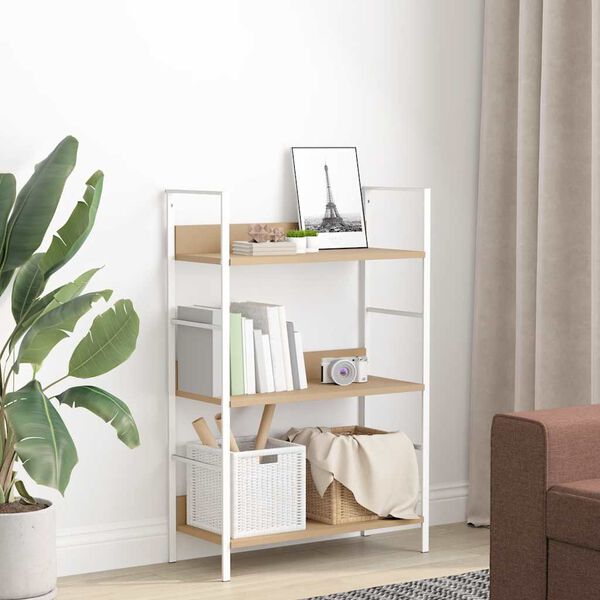 vidaXL Biblioth&egrave;que &agrave; 3 niveaux ch&ecirc;ne 60x27,6x90,5cm bois d'ing&eacute;nierie