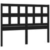vidaXL T&ecirc;te de lit Noir 125,5x4x100 cm Bois massif de pin