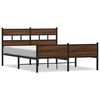 vidaXL Cadre de lit en métal sans matelas chêne marron 160x200 cm