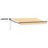 vidaXL Auvent r&eacute;tractable &eacute;lectrique Orange et Blanc 3,5 x 2,5 m