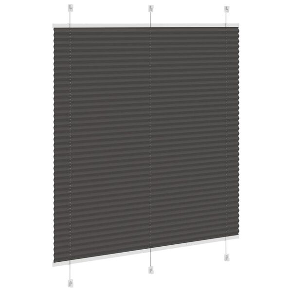 vidaXL Store pliss&eacute; noir 115x100 cm largeur du tissu 114,4cm polyester