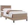 vidaXL Lit &agrave; ressorts avec matelas Cappuccino 100 x 200 cm Simili cuir