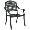 vidaXL Ensemble de salle &agrave; manger pour jardin 5 pcs Noir Aluminium