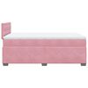 vidaXL Sommier &agrave; lattes de lit avec matelas rose 120x190 cm velours