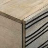vidaXL Table basse Beige et Noir 80 x 50 x 40 cm Bois d'acacia massif