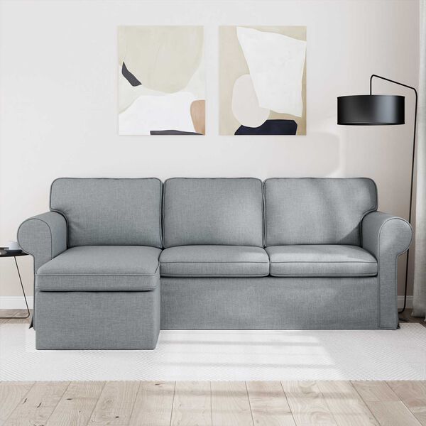 vidaXL Canap&eacute; Gris clair