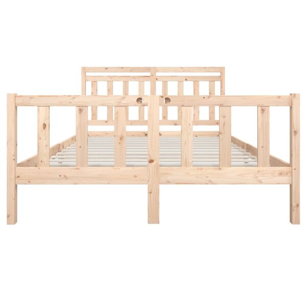 vidaXL Cadre de lit sans matelas bois massif