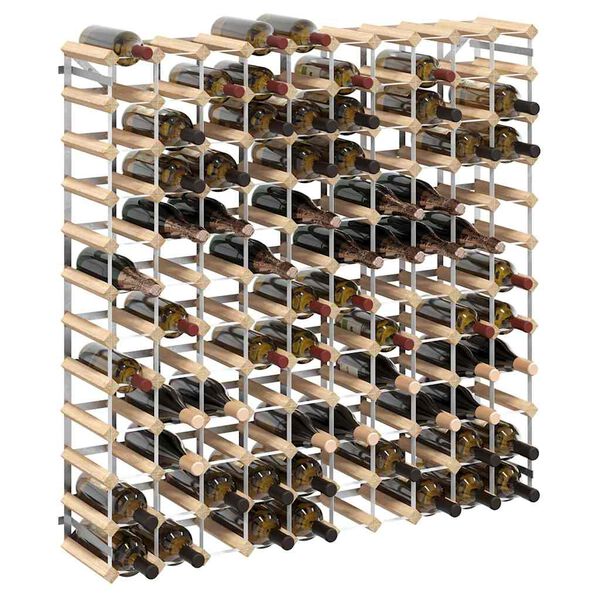 vidaXL Casier &agrave; bouteilles 120 bouteilles Pin&egrave;de solide