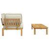vidaXL Ensemble de Canap&eacute;s Uni 2 pcs Cr&egrave;me Bois d'Acacia Massif