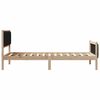 vidaXL Cadre de lit Marron et noir 100 x 200 cm Bois massif en pin