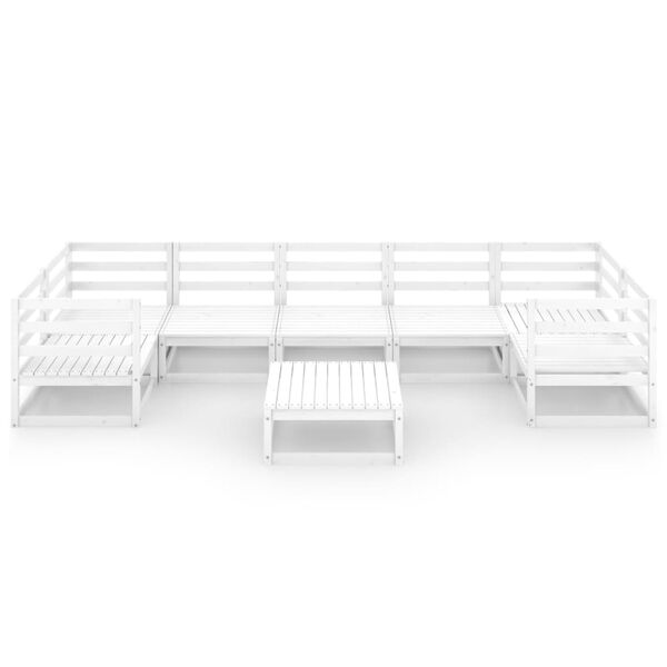 vidaXL Salon de jardin 8 pcs Bois de pin massif