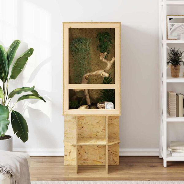 vidaXL Terrarium Marron 50 x 50 x 80 cm OSB