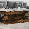 vidaXL Table basse avec lumi&egrave;res LED ch&ecirc;ne fum&eacute; 90x50x40 cm