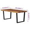vidaXL Table basse Bois de suar massif 102x54x41 cm