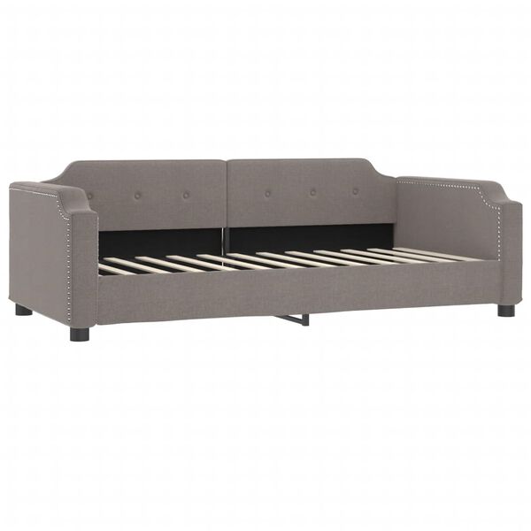 vidaXL Lit de jour avec matelas taupe 80x200 cm tissu