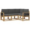 vidaXL Ensemble de canap&eacute;s d'ext&eacute;rieur 4 pc Blanc et anthracite