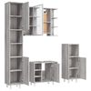 vidaXL Ensemble d'armoires de salle de bain 4 pcs sonoma gris