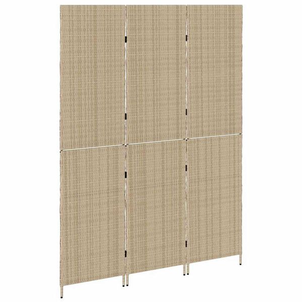 vidaXL Paravent Beige 147 x 180 cm polyrotin