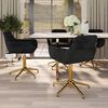 vidaXL Chaises &agrave; manger pivotantes lot de 4 Noir Velours