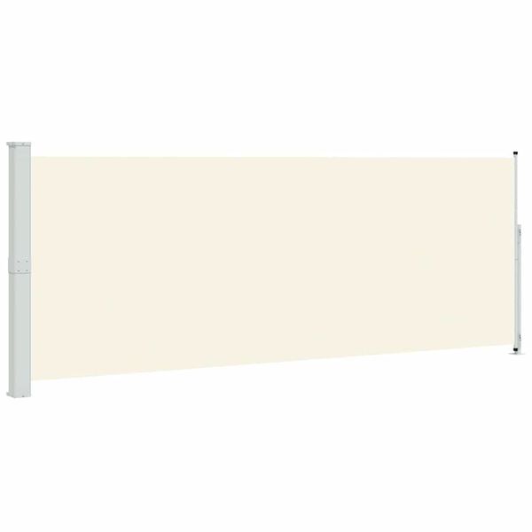 vidaXL Auvent lat&eacute;ral r&eacute;tractable de patio 180x500 cm Cr&egrave;me