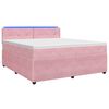 vidaXL Lit boxspring avec matelas Rose 180 x 200 cm Velours