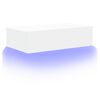 vidaXL Meuble TV avec &eacute;clairage LED blanc 60x35x15,5 cm