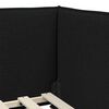 vidaXL Cadre de lit d'angle avec t&ecirc;te de lit Noir 100 x 200 cm Velours