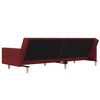 vidaXL Canap&eacute;-lit &agrave; 2 places avec repose-pied Rouge bordeaux Tissu