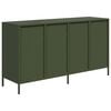 vidaXL Buffet vert olive 135x39x73,5 cm acier laminé à froid