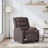 vidaXL Fauteuil inclinable &eacute;lectrique Marron fonc&eacute; Tissu